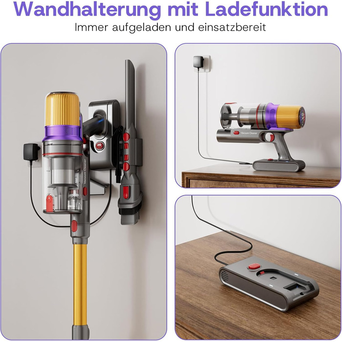 Бездротовий акумуляторний пилосос V16 600W з LED-дисплеєм та автоматичним режимом. Підходить для твердих підлог, килимів та видалення шерсті тварин.