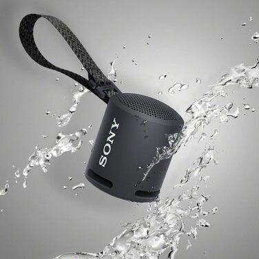 Портативна Bluetooth колонка Sony SRSXB13/B Extra Bass, чорна - Водонепроникна, USB-C, до 16 год роботи