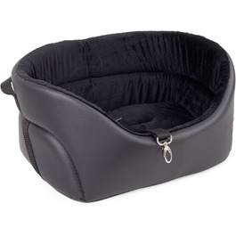 колір: чорний - штучна шкіра: чорний хутровий матеріал