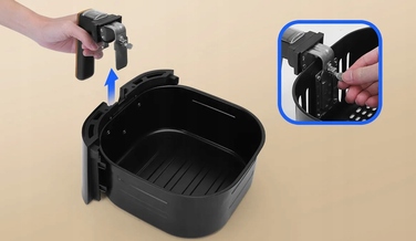 Аерофритюрниця Aigostar Smart Wi-Fi 1900 Вт, 7 л, чорна