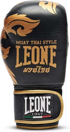 Боксерські рукавички Leone 1947 Muay Thai, 12 Oz, чорні