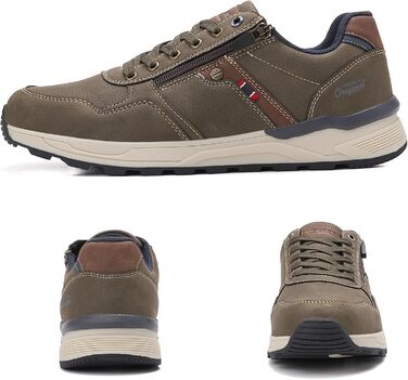 ARRIGO BELLO Кросівки для чоловіків: зручні, легкі, з блискавкою, для активного відпочинку та повсякденного носіння, підошва з неслизьким покриттям, розміри 41-46 (зелені, 44 EU)