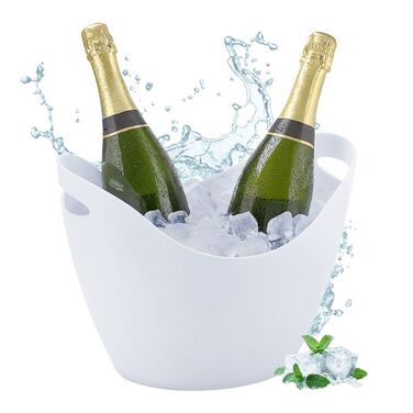 Relaxdays 8L White Champagne Cooler