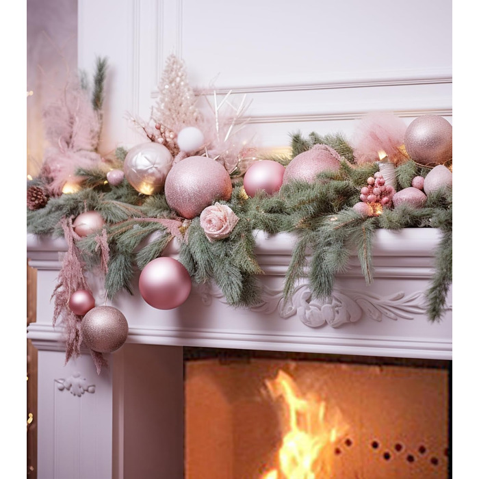 Набір прикрас на ялинку 36 шт. блакитні кулі, новорічний декор, ялинкові прикраси, блакитні кулі для ялинки, святковий декор для дому, 6 см