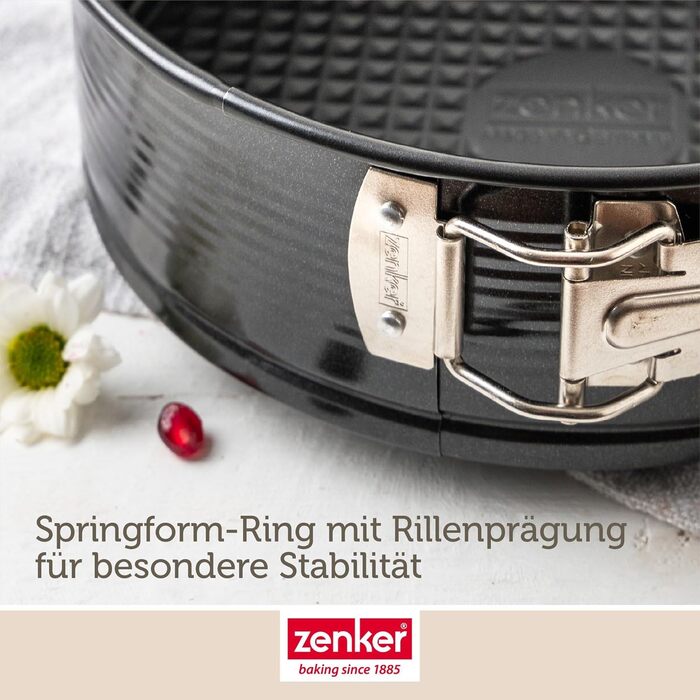 Форма для випічки Zenker Springform Perfect Black 26 см - антипригарна, сталь, до +230°C, Німеччина