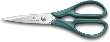 Універсальні кухонні ножиці Victorinox 20 см, надгострі, з мікрозубцями, з нержавіючої сталі, зелені