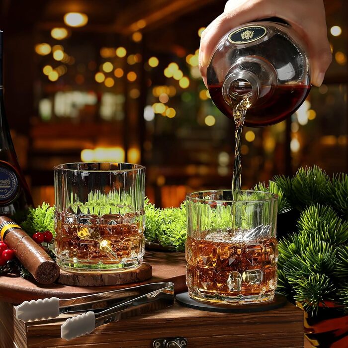 Набір віскі Exrezist: келихи для віскі, подарунок для чоловіків, на день народження, на День батька, для партнера (нержавіюча сталь)