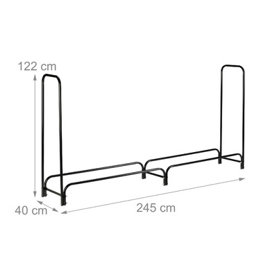 Relaxdays Firewood Rack Metal