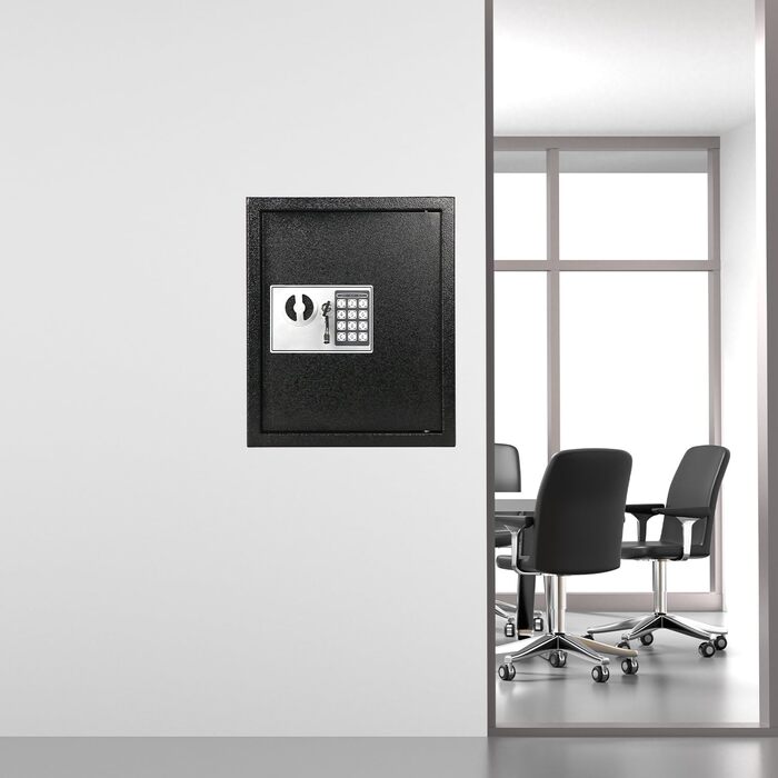 Шлюз для ключів QWORK® з електронним замком, 40 гачків, 36 x 30 x 10 см, сталева конструкція, висока безпека