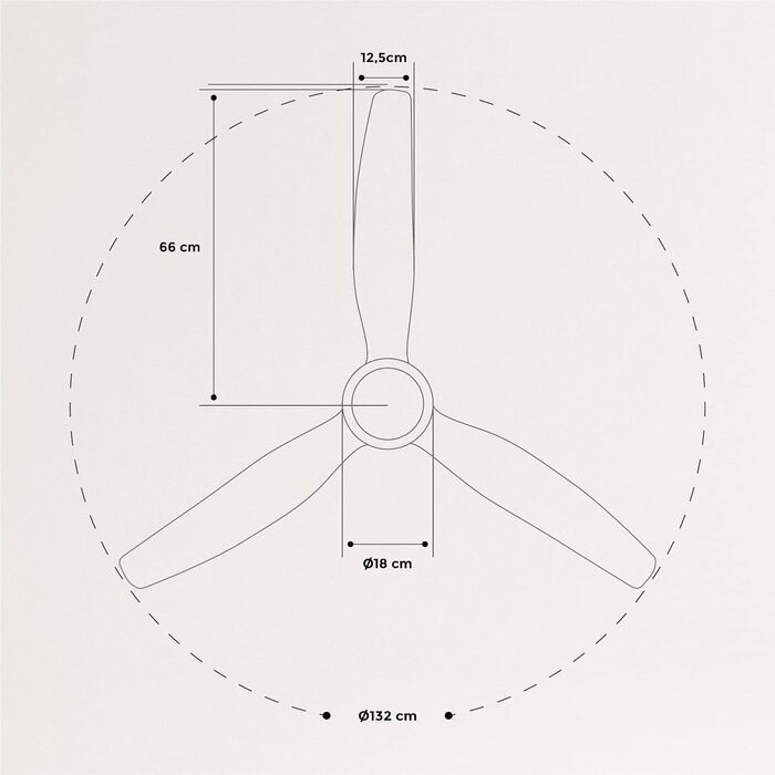 Стеляний вентилятор WINDSTYLANCE з натурального дерева з підсвічуванням, Ø132 см, Wi-Fi, пульт ДК, 6 швидкостей, DC-двигун, літньо-зимовий режим