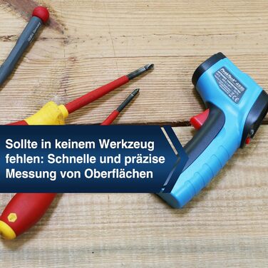 Інфрачервоний термометр PeakTech P 4940 – вимірювання від -50°C до 600°C з лазером, функція Auto-Hold, інструкція та батарейки в комплекті