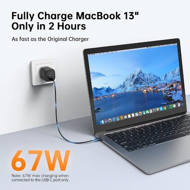 Зарядний пристрій USB-C 120W NOVOO GaN III 3 порти, кабель USB-C PD 100W для MacBook Pro, Dell XPS, iPad Pro, iPhone 15, Galaxy S23