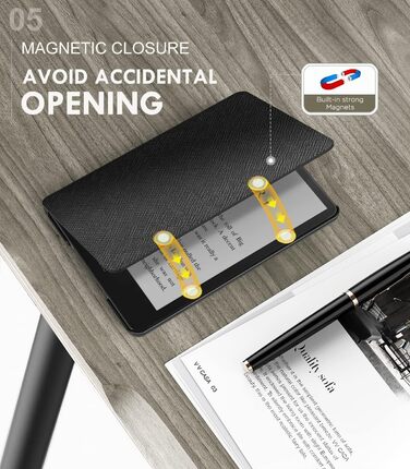 Чохол MoKo для Kindle Paperwhite 11 (2021) 6.8 дюйма, тонкий, легкий, з авто-вимиканням, зелений, чорний