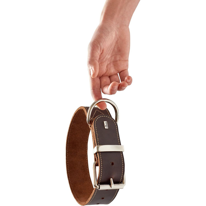 Нашийник для собак HUNTER AALBORG SPECIAL, шкіряний, міцний, комфортний (XS-S), темно-коричневий