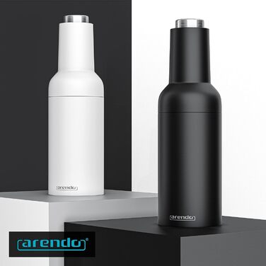 Arendo - Electric Salt and Pepper Mills - 2-Piece Set - One-Handed Operation - Grinds Automatically When Tilted - Battery Powered, Spice Grinder with Ceramic Grinder - Grind Sizes Infinitely Adjustable