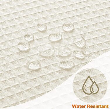 Двостулковий душовий завіс з тканини, бежевий, 183x244 см – Hotel Quality, водонепроникний, для ванної кімнати