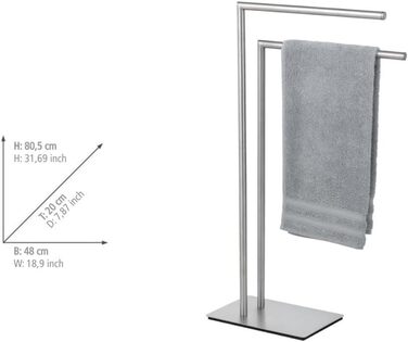 Підставка для рушників WENKO Recco, з нержавіючої сталі, вільна, з важкою основою, 48 x 80,5 x 20 см