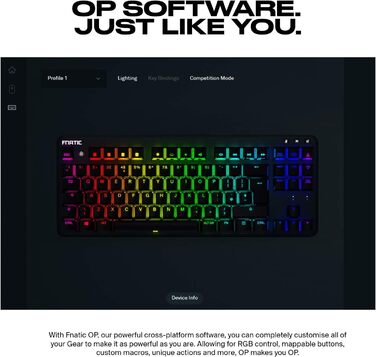 Механічна ігрова клавіатура Fnatic Gear miniSTREAK з LED RGB-підсвічуванням, клавіші Speed Silver, компактний формат 65%, QWERTY (DE/US)