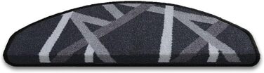 Килимок на сходинки Floordirekt 15 шт., 65x23 см, Лондон, антрацит (самоклеючий)