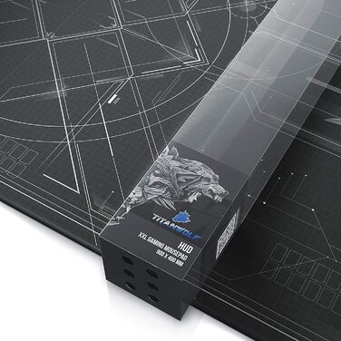 Ігровий килимок для миші TITANWOLF XXL Speed Gaming Mousepad, 900 x 400 мм, великий килимок на стіл для підвищення точності та швидкості