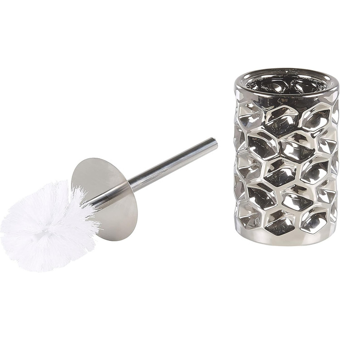 Елегасний аксесуар для ванної кімнати 5 шт. з кераміки срібного кольору Tirua