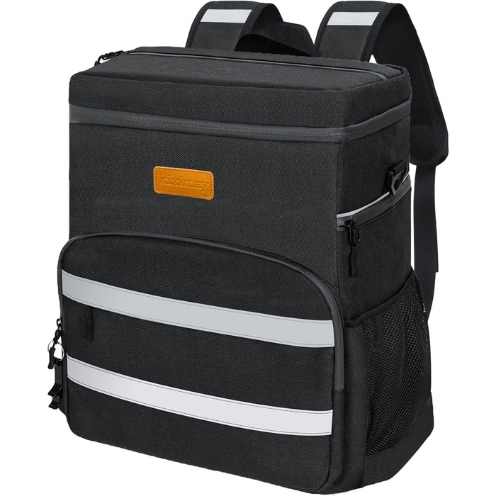 30L Cooler Bag Large Foldable - Cooler Bag for Food & Drinks, Picnic Bag, Insulated Thermal Bag, Cooler Bag Car for Beach/Picnic/Camping/BBQ (Black)