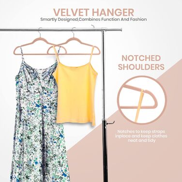 Utopia Home Premium Velvet Clothes Hangers - 50 Pack - Non-Slip & Durable Clothes Hangers - Pink Clothes Hangers with 360 Degree Swivel Hook - Heavy-Duty Clothes Hangers