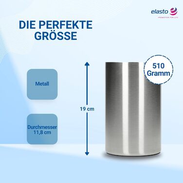 Охолоджувач для пляшок 'Chill' - двостінний сталевий охолоджувач для вина, шампанського, пива - подарунок для любителів вина, 2 шт., сріблястий