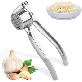 Пресс для часнику, подрібнювач часнику з нержавіючої сталі, придатний для миття в посудомийній машині, зручна ручка
