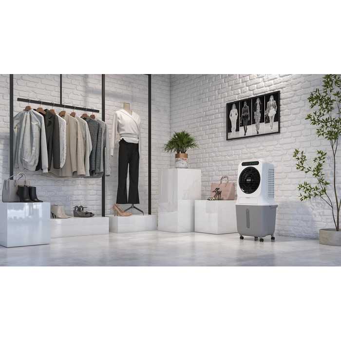 Olimpia Splendid Peler Tower - Турбовентилятор з охолодженням, білий, 65 Вт, 300 м³/год, 25 л