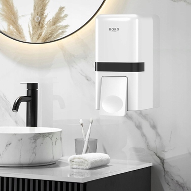 Настінний ручний дозатор для мила BORG Hygiene, 800 мл, білий