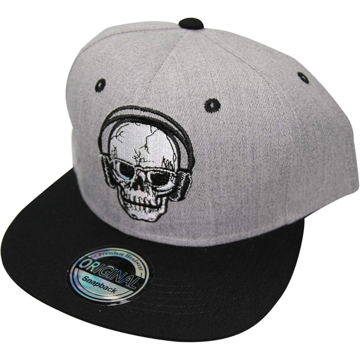 Кепка Snapback з принтом черепа Skull, стильний дизайн, 50 Rock