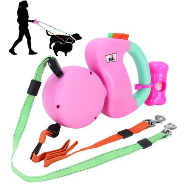 Автоматична собача леєнка Makife Dual Doggie - 3м, для малих та середніх собак, з мішком для екскрементів (15 шт.)