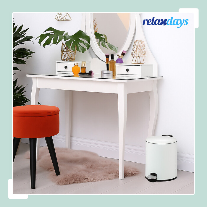 Relaxdays 3-Liter Soft-Close Waste Bin