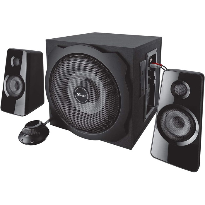 Акустична система Trust Tytan 2.1 - чорний колір, 120 Вт, Bluetooth, сабвуфер для ПК