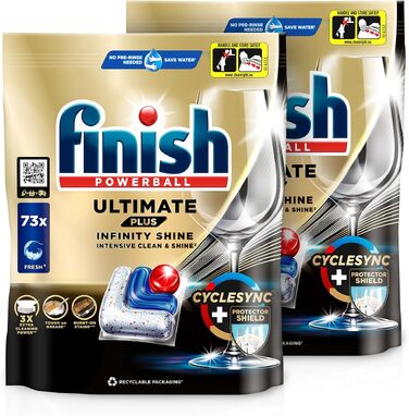 Таблетки для посудомийної машини Finish Ultimate Plus Infinity Shine, 146 шт (2 x 73 капсули)