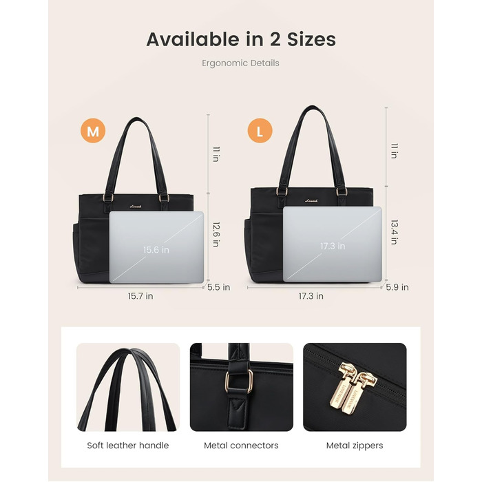 Сумка для ноутбука LOVEVOOK, велика шопер-тоут для жінок, бежево-зелена (15.6 дюймів) - для роботи, університету, офісу