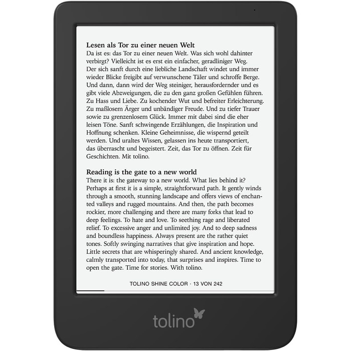 eReader Tolino Shine Color - кольоровий ридер для читання електронних книг