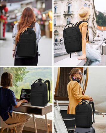 Жіночий рюкзак LOVEVOOK 15.6' для ноутбука, подорожей, роботи: водонепроникний, елегантний, для школи, університету, офісу (бежевий, хакі)