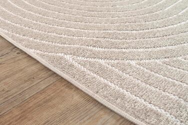 Килим Santo Plus для вітальні та спальні: якісний, легкий у догляді, довговічний, сучасний дизайн, підходить для вулиці, кремовий (300 x 400 см)