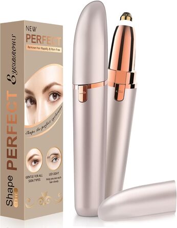 Триммер для брів для жінок, акумуляторний: прецизійний триммер для брів та волосся на обличчі, безболісний епілятор, видалення волосся, триммер для брів