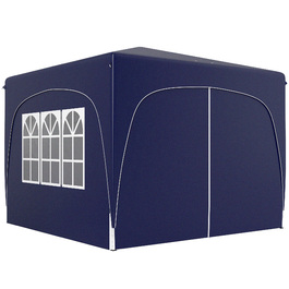 Outsunny 3x3m Gazebo, Water-Resistant, Stable, Winter-Proof, Pop-Up Folding Gazebo, UV Protection 50+, Foldable Party Tent, Garden Tent with 4 Side Walls, Bag, Garden Gazebo for Camping, Garden, Dark Blue | Aosom