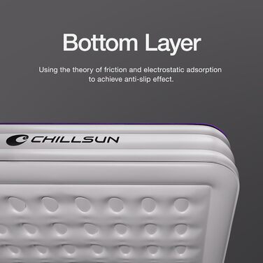 Надувна ліжко ChillSun для 1 особи з вбудованим насосом, 190x100x40 см. Самостійно надувна кемпінгова матрац для дому, гостьової кімнати та подорожей (41 см Queen)