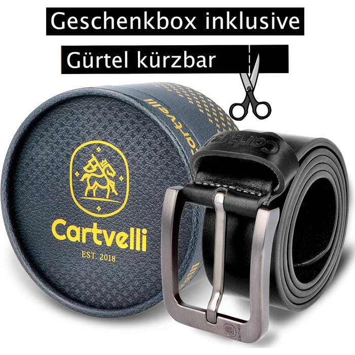 Чоловічий шкіряний ремінь преміум-класу з подарунковою коробкою. Ширина 40 мм, регульований, підходить до джинсів, чинос, костюма та штанів. Чорний колір, 120 см.