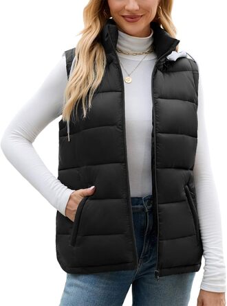 Чоловіча степкова жилетка Vancavoo з капюшоном, чорна, розмір S | З капюшоном, тепла, для відпочинку