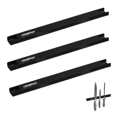 Relaxdays 3-Piece Magnetic Strip Set, 30 cm
