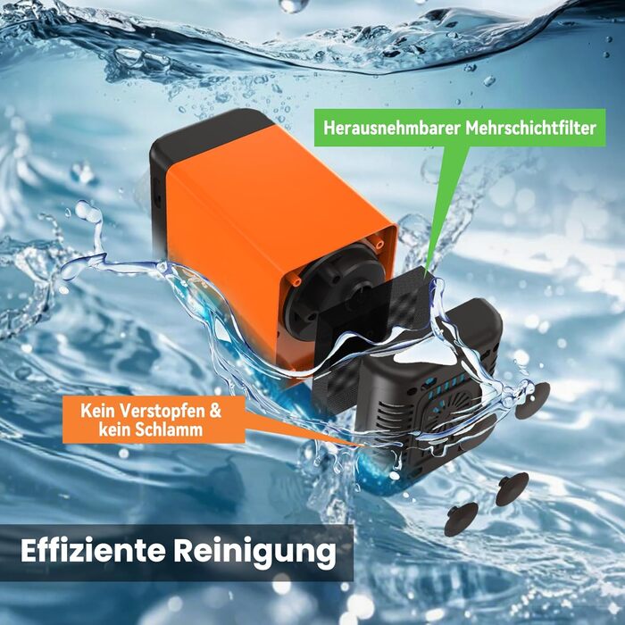 Portable Camping Shower, 6000mAh Camping Shower Battery with Pump and Temperature Gauge, Portable Camping Shower Outdoor with Shower Head and 2m Hose for Garden, Travel, Car Washing, and Pet Use