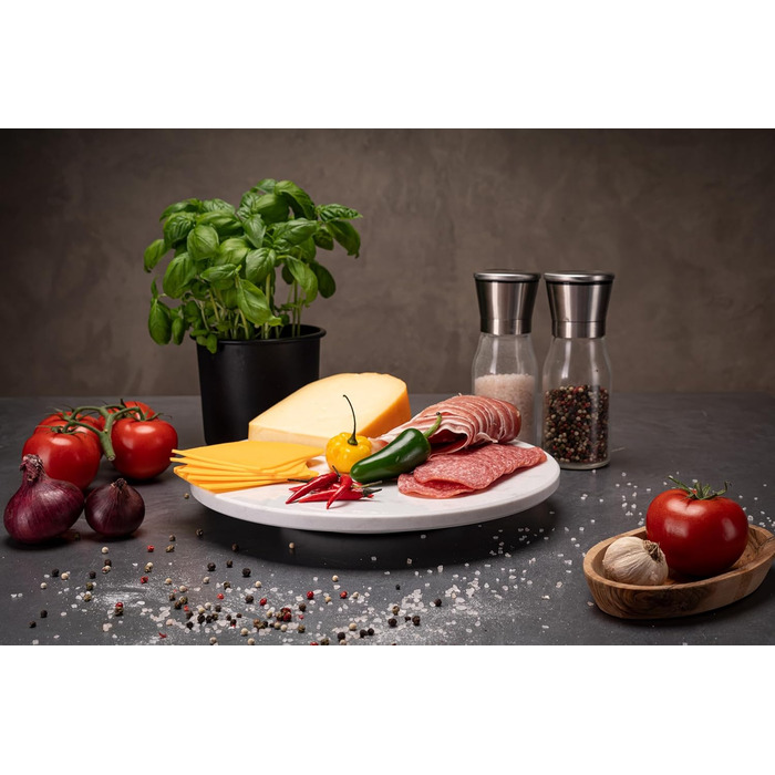 Rotating marble plate, round cake stand, cake plate, sausage plate, cheese plate, marble plate, serving platter with foot, serving dish, rotating tray, tiered cake stand, decoration tray, table decoration