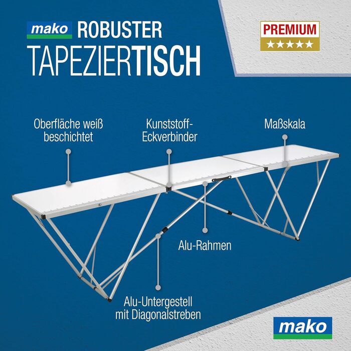 Складний алюмінієвий стіл для кемпінгу з 4 табуретами - 298x60x78 см, стільниця MDF 5 мм, регульована висота, легкий, антикорозійний