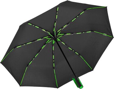 iX-brella великий парасолька з фібергласу 104 см з кольоровими двошаровими спицями - чорно-зелений